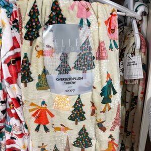 NEW DACHSHUND CHRISTMAS TREE PARK IN PARIS THROW BLANKET